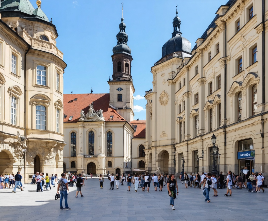 Pohľad na Námestie SNP v Košiciach, kde sídlime